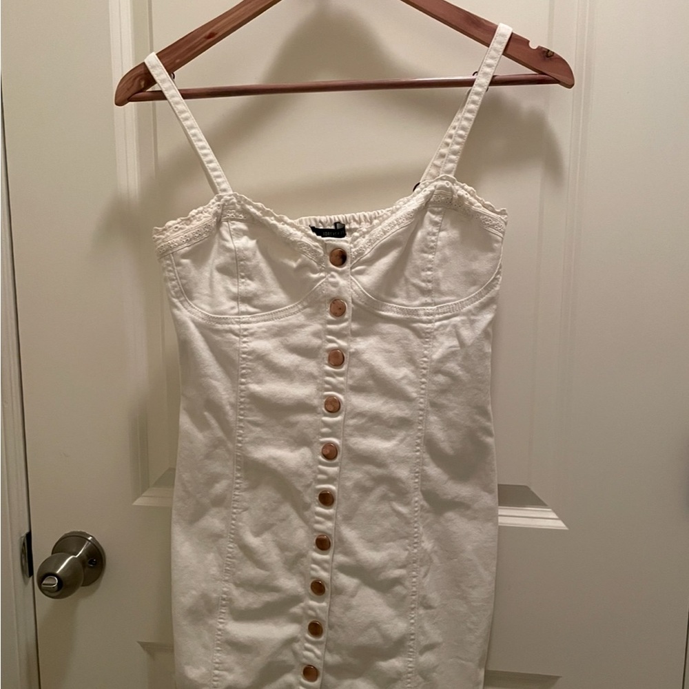 White Button-Down Dress